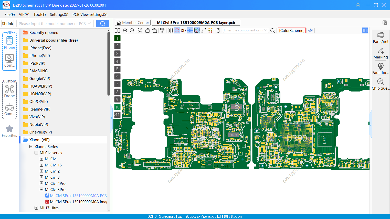 Xiaomi MI Civi 5Pro-135100009M0A PCB Layer